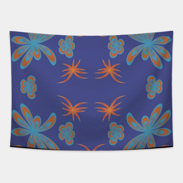 abstract seamless floral pattern exotic shapes Tapestry by Eskimos