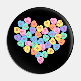 Cute Valentine's Day Hearts Candy Valentines Love Pin