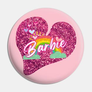 Barbie Love hearts & Rainbow Pin