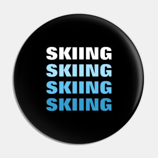 Skiing - Repeated Text Pin