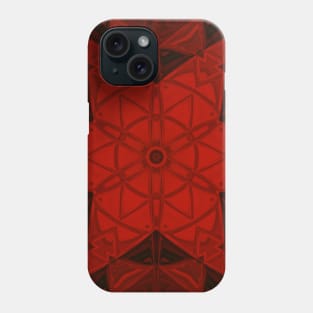 Mosaic Kaleidoscope Flower Red Phone Case