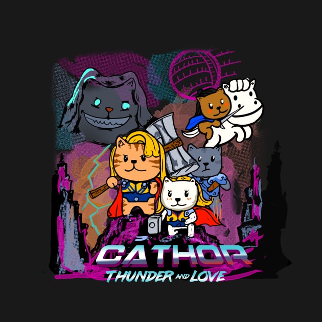 Cat god of thunder love by Deduder.store