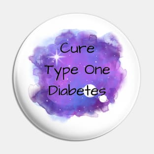 Cure Type One Diabetes Galaxy Pin