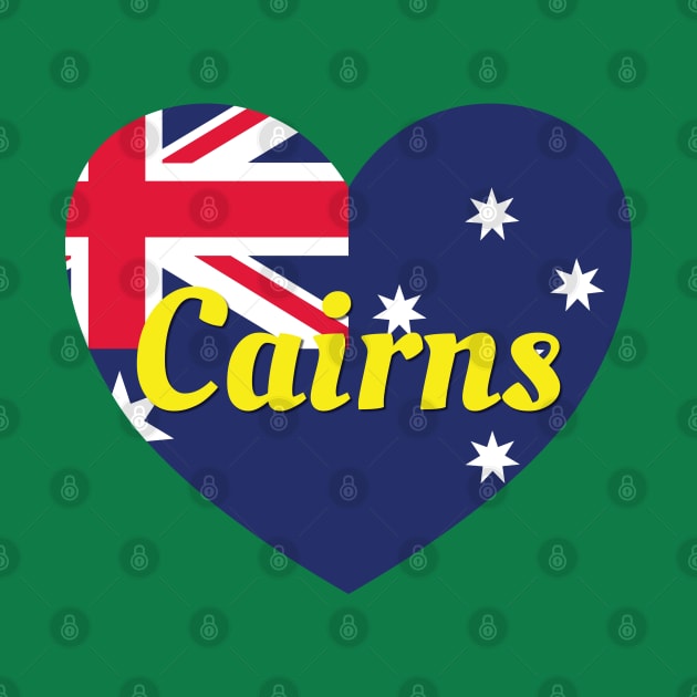 Cairns QLD Australia Australian Flag Heart by DPattonPD