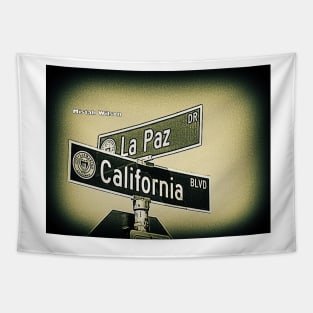 La Paz Drive &amp; California Boulevard, San Marino, CA by Mistah Wilson Tapestry