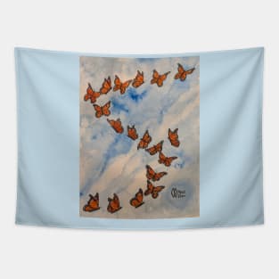 Flight of the monarch butterfly Tapestry