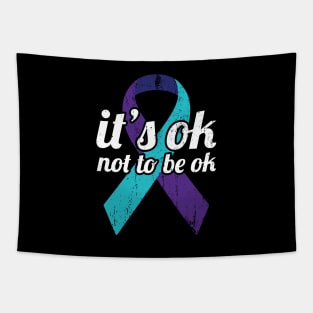 It's OK Not To Be OK - Suicide Prevention & Awareness Ribbon Tapestry