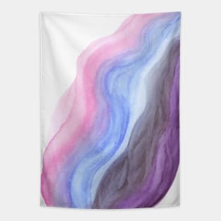 Fire of life - Abstract watercolor waves Tapestry