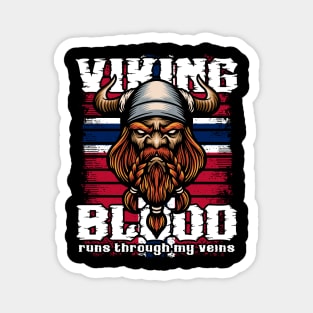 Viking Blood Runs Through My Veins Norway Vikings Magnet