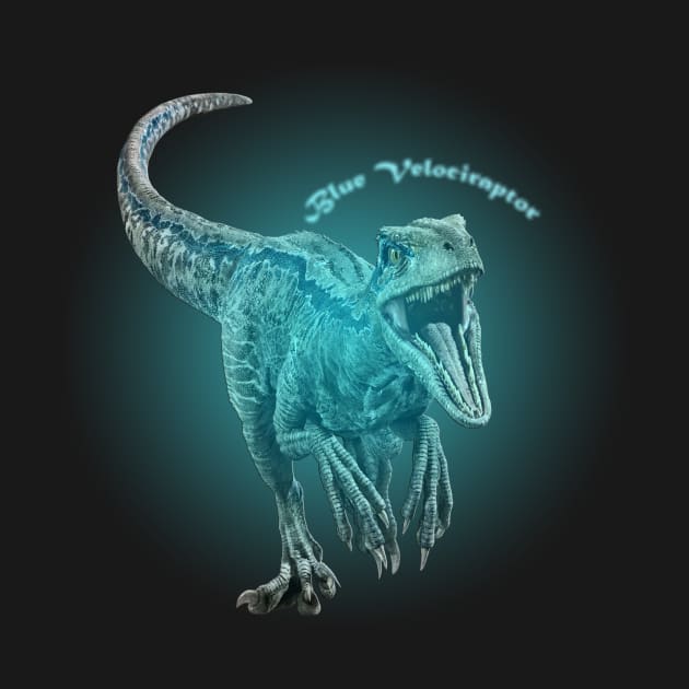 Blue Velociraptor by w.d.roswell