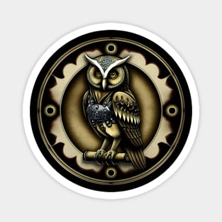 Steampunk Owl Magnet