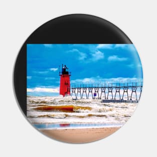 “Turbulent” - South Haven Lighthouse Pin