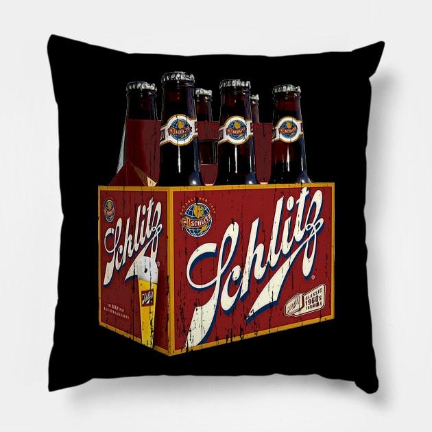 schlitz beer Pillow by iceiceroom