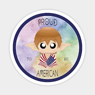 Proud to be American (Sleepy Forest Creatures) Magnet