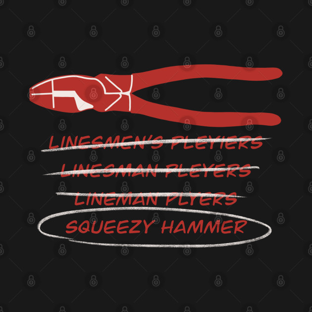 Funny Electrical Construction Lineman Pliers Squeezy Hammer by The Trades Store