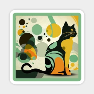 Modern Cat Art Concept Magnet