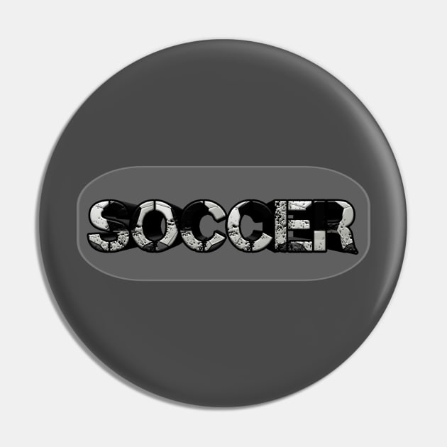 Soccer Graphic Distressed Pin by MaystarUniverse