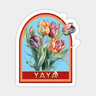 Yaya Vintage Floral Grandmother Magnet