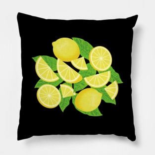 Lemon Icons Pillow