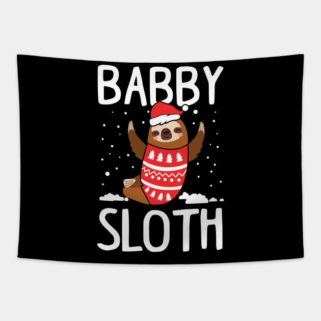 Matching Sloth Ugly Christmas Sweatshirts Tapestry by KsuAnn