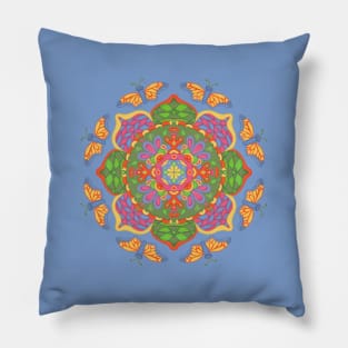 Pretty Butterfly Mandala Pillow