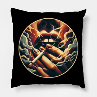 smoker vintage Pillow