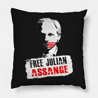 Free Julian Assange Pillow