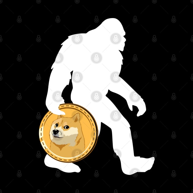 Bigfoot Dogecoin Funny Crypto Cryptocurrency by BrightGift