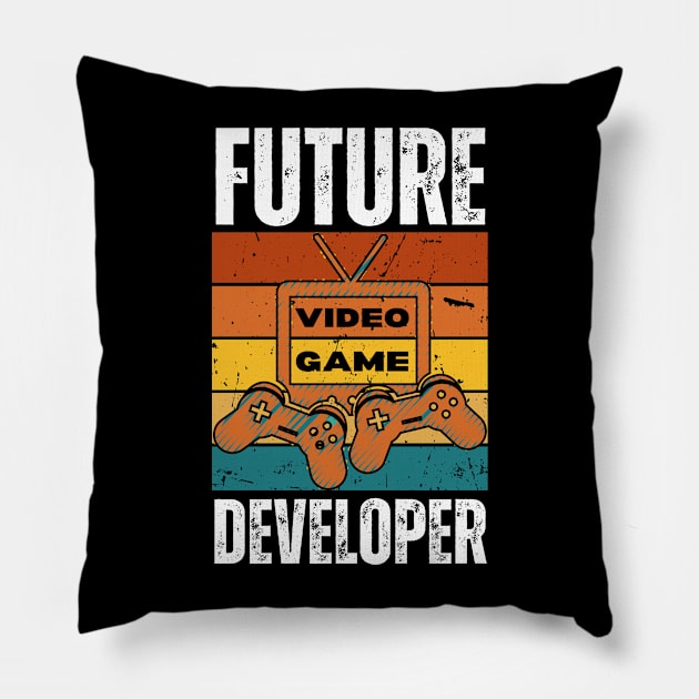 Future Video Game Developer Pillow by Quardilakoa