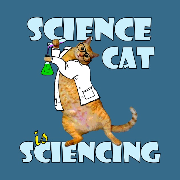 Science Cat is Sciencing by RawSunArt