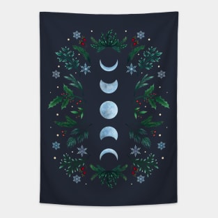 Moonlight Garden - Festive Green Tapestry