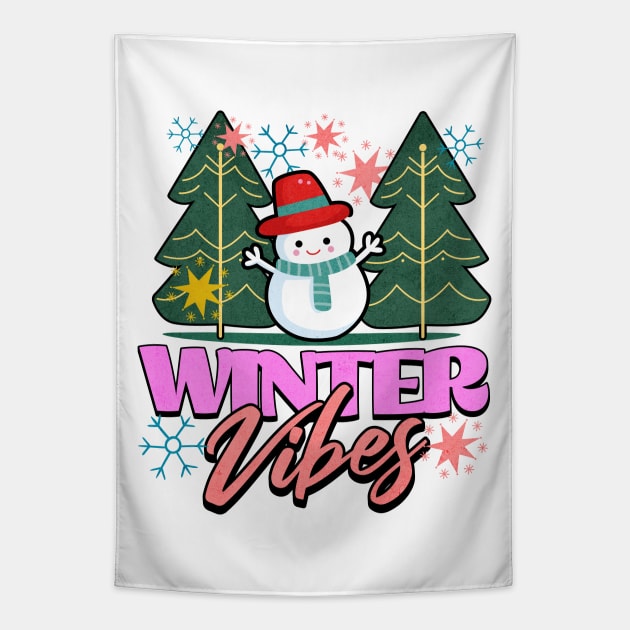 Winter Vibes Tapestry by MZeeDesigns