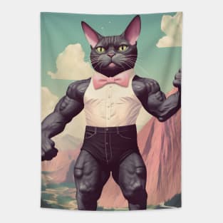 Muscle Meow: The Adorably Buff Felines - Birch Tapestry