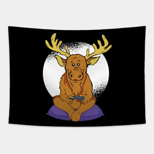 Funny Elk Gamer Tapestry