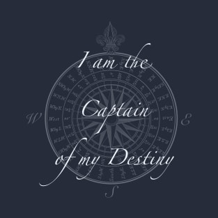 Captain of My Destiny Nautical Compass Design T-Shirt