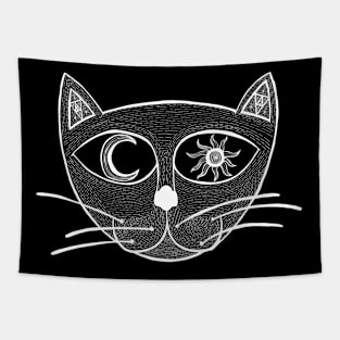 Heaven's Cat (White) Tapestry