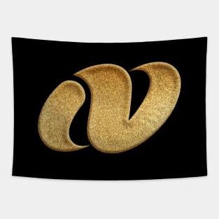 Nagasaki Prefecture Symbol in Gold Faux Tapestry