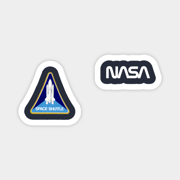 Officially approved merchandise - Vintage NASA logo & space shuttle mission patch Magnet by Science_is_Fun