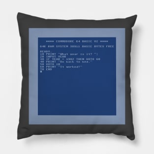 C64 basic time travel script Pillow