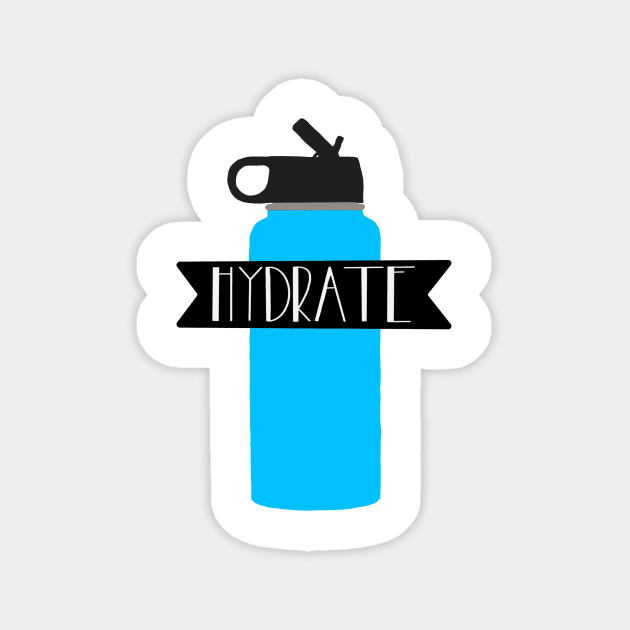 Hydrate Water Bottle Magnet by maddie55meadows