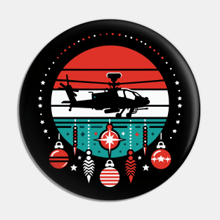 AH 64 Apache Christmas Ornaments Pin