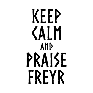 Medieval Norse Mythology Keep Calm And Praise Freyr God T-Shirt