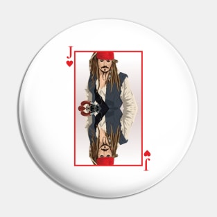 Jack of Hearts Playing Card Design Pin