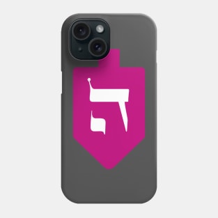 Magenta Dreidel for Hanukkah - Letter Hey Phone Case