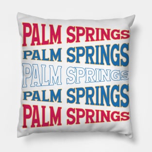 TEXT ART USA PALM SPRINGS Pillow