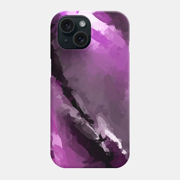 Modern Violet Trunk Abstract Painting Phone Case by nelloryn