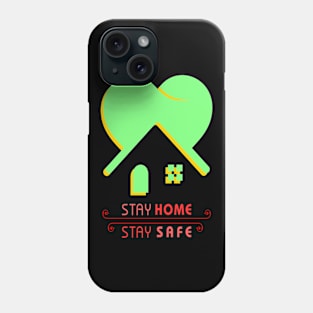 Quarantine stay safe and stay home, coronavirus, pandemic, covid 19, covid19, social distancing Phone Case