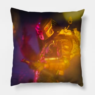 Golden Predator Pose Pillow