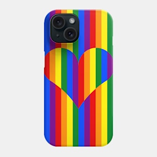 LGBT Striped Heart Phone Case