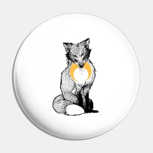 Fox moon Pin